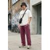 image:imageJMIERR Mens Baggy Sweatpants Wide Leg Acid Washed Cotton Casual PantsBurgundy