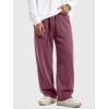 image:imageJMIERR Mens Baggy Sweatpants Wide Leg Acid Washed Cotton Casual PantsBurgundy