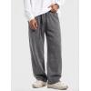 image:imageJMIERR Mens Baggy Sweatpants Wide Leg Acid Washed Cotton Casual PantsDark Grey