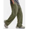 image:imageJMIERR Mens Baggy Sweatpants Wide Leg Acid Washed Cotton Casual PantsJungle Green