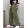 image:imageJMIERR Mens Baggy Sweatpants Wide Leg Acid Washed Cotton Casual PantsJungle Green
