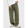 image:imageJMIERR Mens Baggy Sweatpants Wide Leg Acid Washed Cotton Casual PantsJungle Green