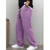 image:imageJMIERR Mens Baggy Sweatpants Wide Leg Acid Washed Cotton Casual PantsPurple