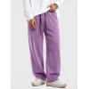 image:imageJMIERR Mens Baggy Sweatpants Wide Leg Acid Washed Cotton Casual PantsPurple