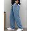 image:imageJMIERR Mens Baggy Sweatpants Wide Leg Acid Washed Cotton Casual PantsSail Blue