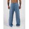 image:imageJMIERR Mens Baggy Sweatpants Wide Leg Acid Washed Cotton Casual PantsSail Blue