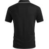 image:imageJMIERR Mens Casual Polo Shirt Short Sleeve Vacation Button Summer Beach Knit Stretchy Golf ShirtsBlack