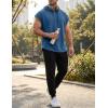 image:imageJMIERR Mens Drawstring Hooded Shirts  Casual Loose Fit Cotton Hoodies Tee Shirt for Daily WearDusty Blue