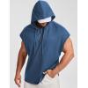 image:imageJMIERR Mens Drawstring Hooded Shirts  Casual Loose Fit Cotton Hoodies Tee Shirt for Daily WearDusty Blue