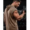 image:imageJMIERR Mens Drawstring Hooded Shirts  Casual Loose Fit Cotton Hoodies Tee Shirt for Daily WearKhaki
