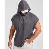 image:imageJMIERR Mens Drawstring Hooded Shirts  Casual Loose Fit Cotton Hoodies Tee Shirt for Daily WearMedium Grey