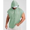 image:imageJMIERR Mens Drawstring Hooded Shirts  Casual Loose Fit Cotton Hoodies Tee Shirt for Daily WearMint Green