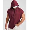 image:imageJMIERR Mens Drawstring Hooded Shirts  Casual Loose Fit Cotton Hoodies Tee Shirt for Daily WearRed