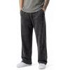 image:imageJMIERR Mens Baggy Sweatpants Wide Leg Acid Washed Cotton Casual PantsBlack