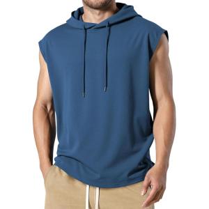image:imageJMIERR Mens Drawstring Hooded Shirts  Casual Loose Fit Cotton Hoodies Tee Shirt for Daily WearDusty Blue