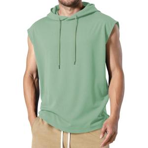 image:imageJMIERR Mens Drawstring Hooded Shirts  Casual Loose Fit Cotton Hoodies Tee Shirt for Daily WearMint Green