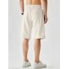 image:imageJMIERR Mens Baggy Sweat Shorts Lightweight Cotton Under Knee Casual Drawstring Lounge Workout Gym ShortsBeige