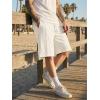 image:imageJMIERR Mens Baggy Sweat Shorts Lightweight Cotton Under Knee Casual Drawstring Lounge Workout Gym ShortsBeige