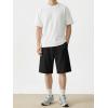 image:imageJMIERR Mens Baggy Sweat Shorts Lightweight Cotton Under Knee Casual Drawstring Lounge Workout Gym ShortsBlack