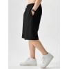 image:imageJMIERR Mens Baggy Sweat Shorts Lightweight Cotton Under Knee Casual Drawstring Lounge Workout Gym ShortsBlack