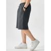 image:imageJMIERR Mens Baggy Sweat Shorts Lightweight Cotton Under Knee Casual Drawstring Lounge Workout Gym ShortsDark Grey