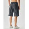 image:imageJMIERR Mens Baggy Sweat Shorts Lightweight Cotton Under Knee Casual Drawstring Lounge Workout Gym ShortsDark Grey
