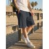 image:imageJMIERR Mens Baggy Sweat Shorts Lightweight Cotton Under Knee Casual Drawstring Lounge Workout Gym ShortsDark Grey