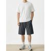 image:imageJMIERR Mens Baggy Sweat Shorts Lightweight Cotton Under Knee Casual Drawstring Lounge Workout Gym ShortsDark Grey