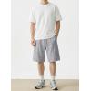 image:imageJMIERR Mens Baggy Sweat Shorts Lightweight Cotton Under Knee Casual Drawstring Lounge Workout Gym ShortsLight Grey