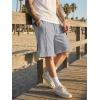 image:imageJMIERR Mens Baggy Sweat Shorts Lightweight Cotton Under Knee Casual Drawstring Lounge Workout Gym ShortsLight Grey
