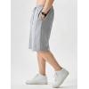 image:imageJMIERR Mens Baggy Sweat Shorts Lightweight Cotton Under Knee Casual Drawstring Lounge Workout Gym ShortsLight Grey