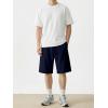 image:imageJMIERR Mens Baggy Sweat Shorts Lightweight Cotton Under Knee Casual Drawstring Lounge Workout Gym ShortsNavy Blue