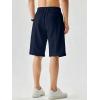 image:imageJMIERR Mens Baggy Sweat Shorts Lightweight Cotton Under Knee Casual Drawstring Lounge Workout Gym ShortsNavy Blue