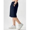 image:imageJMIERR Mens Baggy Sweat Shorts Lightweight Cotton Under Knee Casual Drawstring Lounge Workout Gym ShortsNavy Blue
