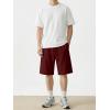 image:imageJMIERR Mens Baggy Sweat Shorts Lightweight Cotton Under Knee Casual Drawstring Lounge Workout Gym ShortsRed
