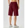 image:imageJMIERR Mens Baggy Sweat Shorts Lightweight Cotton Under Knee Casual Drawstring Lounge Workout Gym ShortsRed