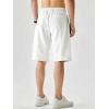 image:imageJMIERR Mens Baggy Sweat Shorts Lightweight Cotton Under Knee Casual Drawstring Lounge Workout Gym ShortsWhite