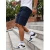 image:imageJMIERR Mens Casual Stretch Cargo Shorts Classic Drawstring Elastic Waist Summer Work Short with Multi PocketsDirty Blue