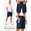image:imageJMIERR Mens Casual Stretch Cargo Shorts Classic Drawstring Elastic Waist Summer Work Short with Multi PocketsDirty Blue