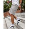 image:imageJMIERR Mens Casual Stretch Cargo Shorts Classic Drawstring Elastic Waist Summer Work Short with Multi PocketsGrey