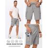 image:imageJMIERR Mens Casual Stretch Cargo Shorts Classic Drawstring Elastic Waist Summer Work Short with Multi PocketsGrey