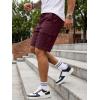 image:imageJMIERR Mens Casual Stretch Cargo Shorts Classic Drawstring Elastic Waist Summer Work Short with Multi PocketsRed 2