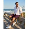 image:imageJMIERR Mens Casual Stretch Cargo Shorts Classic Drawstring Elastic Waist Summer Work Short with Multi PocketsRed 2