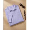 image:imageJMIERR Mens Polo Shirt Textured Knit Button Casual Short Sleeve Summer Vacation Beach Stretchy Golf ShirtsLight Purple