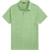 image:imageJMIERR Mens Polo Shirt Textured Knit Button Casual Short Sleeve Summer Vacation Beach Stretchy Golf ShirtsMint Green