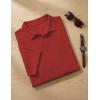 image:imageJMIERR Mens Polo Shirt Textured Knit Button Casual Short Sleeve Summer Vacation Beach Stretchy Golf ShirtsRuby Red