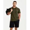 image:imageJMIERR Mens Short Sleeve Hoodie Cotton Hooded Tshirts Lightweight Solid Tops with PocketArmy Green