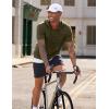 image:imageJMIERR Mens Short Sleeve Hoodie Cotton Hooded Tshirts Lightweight Solid Tops with PocketArmy Green