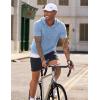image:imageJMIERR Mens Short Sleeve Hoodie Cotton Hooded Tshirts Lightweight Solid Tops with PocketBaby Blue