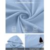 image:imageJMIERR Mens Short Sleeve Hoodie Cotton Hooded Tshirts Lightweight Solid Tops with PocketBaby Blue